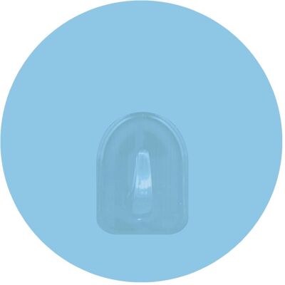 MSV - Rund 8cm - Transparent - Hellblau - Handtuchhaken MSV - Rund 8cm - Transparent - Hellblau - Handtuchhaken