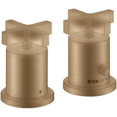 HANSGROHE Axor Citterio Thermostat - 2-Loch Wandarmatur, Brushed Bronze - Badewannenarmatur HANSGROHE Axor Citterio Thermostat - 2-Loch Wandarmatur, Brushed Bronze - Badewannenarmatur