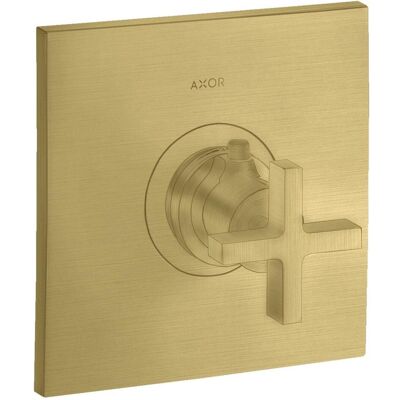 HANSGROHE Axor Citterio Thermostat - 59 l/min Hochdurchfluss - Gebürstetes Messing - Wandmontage HANSGROHE Axor Citterio Thermostat - 59 l/min Hochdurchfluss - Gebürstetes Messing - Wandmontage