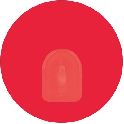 MSV, Handtuchhalter + Handtuchhaken, Patère Transparent Sur Fond Rond 8cm Rouge MSV, Handtuchhalter + Handtuchhaken, Patère Transparent Sur Fond Rond 8cm Rouge