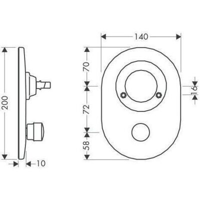 Hansgrohe Duscharmatur + Badewannenarmatur, HG Umrüstset Wannenmischer Unterputz, Lochabstand 72mm steel-optik Hansgrohe Duscharmatur + Badewannenarmatur, HG Umrüstset Wannenmischer Unterputz, Lochabstand 72mm steel-optik