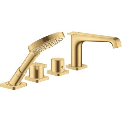 Axor Duscharmatur + Badewannenarmatur, Citterio E 4-Loch Fliesenrandarmatur mit Thermostat Axor Duscharmatur + Badewannenarmatur, Citterio E 4-Loch Fliesenrandarmatur mit Thermostat