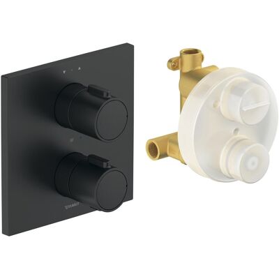 Duravit Duscharmatur + Badewannenarmatur, Robinetterie thermostatique Thermostat encastré Set, 2 consommateurs, TH4200007046, TH4200007046 Duravit Duscharmatur + Badewannenarmatur, Robinetterie thermostatique Thermostat encastré Set, 2 consommateurs, TH4200007046, TH4200007046
