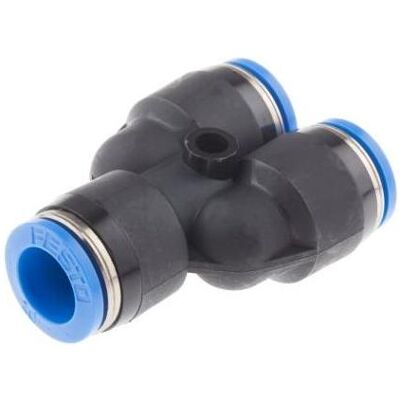 Festo, Rohrverbindungstechnik, Push in Y Connector, 10mm Festo, Rohrverbindungstechnik, Push in Y Connector, 10mm