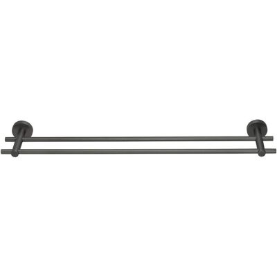 tesa, Handtuchhalter + Handtuchhaken, MOON Doppel-Handtuchstange in Graphite tesa, Handtuchhalter + Handtuchhaken, MOON Doppel-Handtuchstange in Graphite