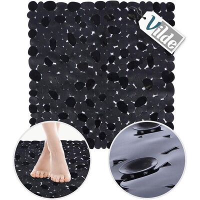 Vilde, Badteppich, Rutschfeste Duschmatte – 51 x 51 cm – Schwarz (51 x 51 cm) Vilde, Badteppich, Rutschfeste Duschmatte – 51 x 51 cm – Schwarz (51 x 51 cm)