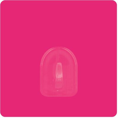 MSV, Handtuchhalter + Handtuchhaken, Patère Transparent Sur Fond Carre 8cm Fuchsia MSV, Handtuchhalter + Handtuchhaken, Patère Transparent Sur Fond Carre 8cm Fuchsia