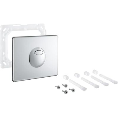Grohe Betätigungsplatte, Skate Ersatz-Betätigungsplatte, senkrechte und waagerechte Montage, 2-Mengen-Betätigung, chrom Grohe Betätigungsplatte, Skate Ersatz-Betätigungsplatte, senkrechte und waagerechte Montage, 2-Mengen-Betätigung, chrom