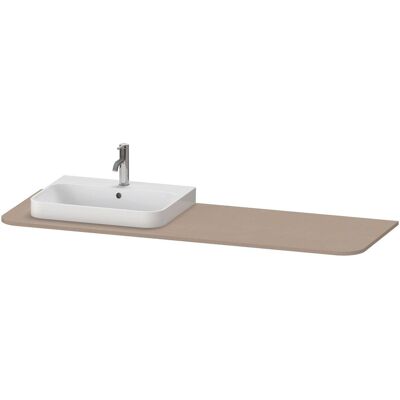 Duravit Waschtischkonsole, Console Happy D.2 Plus, 1600x550 mm, 1 découpe à gauche, pour meuble sous-lavabo HP4944, HP4963 Duravit Waschtischkonsole, Console Happy D.2 Plus, 1600x550 mm, 1 découpe à gauche, pour meuble sous-lavabo HP4944, HP4963