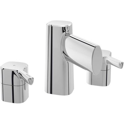 Bristan, Duscharmatur + Badewannenarmatur, Fluit 3 Gaten Badvüllung mit Keramikscheibenventilen und Metallmuttern Bristan, Duscharmatur + Badewannenarmatur, Fluit 3 Gaten Badvüllung mit Keramikscheibenventilen und Metallmuttern