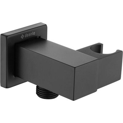 Deante, Duschgleitstange + Brausehalter, Quadratisch abgewinkelter Stecker mit Hörerhalterung Deante, Duschgleitstange + Brausehalter, Quadratisch abgewinkelter Stecker mit Hörerhalterung