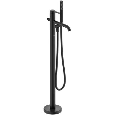 Duravit Duscharmatur + Badewannenarmatur, C.1 Mitigeur monocommandé pour bain au sol, saillie 201mm, support de douche et flexibles de douche Duravit Duscharmatur + Badewannenarmatur, C.1 Mitigeur monocommandé pour bain au sol, saillie 201mm, support de douche et flexibles de douche