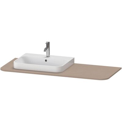 Duravit Waschtischkonsole, Console Happy D.2 Plus, 1300x550 mm, 1 découpe à gauche, pour meuble sous-lavabo HP4942, HP4962 Duravit Waschtischkonsole, Console Happy D.2 Plus, 1300x550 mm, 1 découpe à gauche, pour meuble sous-lavabo HP4942, HP4962