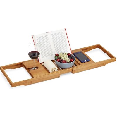 Relaxdays, Duschablage, Verstellbares Badebrett (105 x 23.50 x 18 cm) Relaxdays, Duschablage, Verstellbares Badebrett (105 x 23.50 x 18 cm)