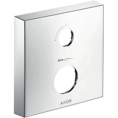 Hansgrohe Duscharmatur + Badewannenarmatur, Axor Verlängerungsrosette, eckig, 2-Loch, mit Mengen- und Temperaturregulierungsmarkierun Hansgrohe Duscharmatur + Badewannenarmatur, Axor Verlängerungsrosette, eckig, 2-Loch, mit Mengen- und Temperaturregulierungsmarkierun