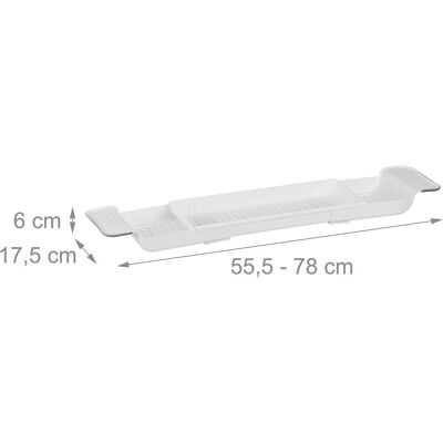 Relaxdays, Duschablage, Badewannenablage (78 x 17.50 x 6 cm) Relaxdays, Duschablage, Badewannenablage (78 x 17.50 x 6 cm)
