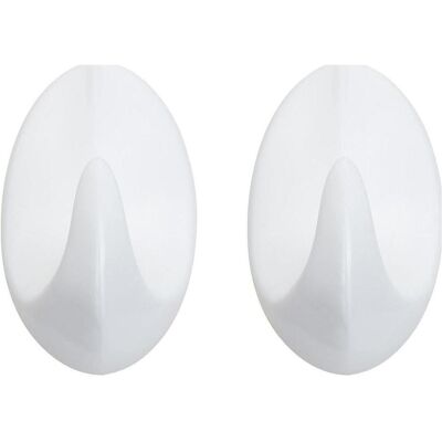 Diaqua, Handtuchhalter + Handtuchhaken, Haken oval weiss 2St 5.1x4.3cm Diaqua, Handtuchhalter + Handtuchhaken, Haken oval weiss 2St 5.1x4.3cm