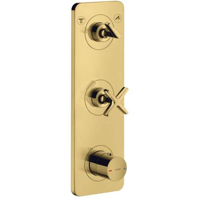 Axor Duscharmatur + Badewannenarmatur, Citterio E Thermostatmodul Unterputz 38 x 12 für 2 Verbraucher Axor Duscharmatur + Badewannenarmatur, Citterio E Thermostatmodul Unterputz 38 x 12 für 2 Verbraucher
