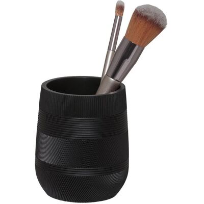 Sealskin, Zahnputzbecher, Kiva Toothbrush tumbler freestanding Black Sealskin, Zahnputzbecher, Kiva Toothbrush tumbler freestanding Black