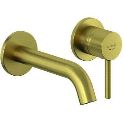 Kludi Bozz Wandarmatur - 2-Loch, 180mm, gebürstetes Gold Kludi Bozz Wandarmatur - 2-Loch, 180mm, gebürstetes Gold