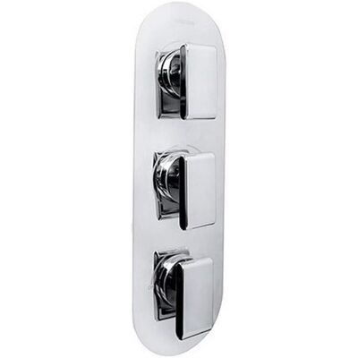 Bristan, Duscharmatur + Badewannenarmatur, Pivot-Einbau-Duschthermostat mit Doppelregelung und integriertem Auslassschalter Bristan, Duscharmatur + Badewannenarmatur, Pivot-Einbau-Duschthermostat mit Doppelregelung und integriertem Auslassschalter