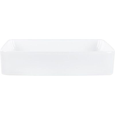 Beliani Weiß Rechteckige Keramikbadewanne - Modernes Design Beliani Weiß Rechteckige Keramikbadewanne - Modernes Design