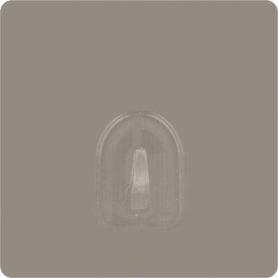 MSV, Handtuchhalter + Handtuchhaken, Patère Transparent Sur Fond Carre 8cm Taupe MSV, Handtuchhalter + Handtuchhaken, Patère Transparent Sur Fond Carre 8cm Taupe