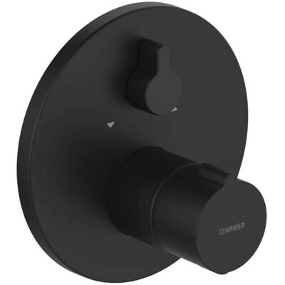 Hansa Duscharmatur + Badewannenarmatur, home - thermostatische inbouwkraan, voor 2 functies, mat zwart Hansa Duscharmatur + Badewannenarmatur, home - thermostatische inbouwkraan, voor 2 functies, mat zwart