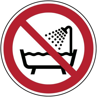 Brady, Sicherheitskennzeichnung, ISO-Sicherheitsschild - Dieses Gerät nicht in der Badewanne, Dusche oder über mit Wasser gefülltem W Brady, Sicherheitskennzeichnung, ISO-Sicherheitsschild - Dieses Gerät nicht in der Badewanne, Dusche oder über mit Wasser gefülltem W