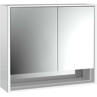 Emco, Spiegelschrank, loft Lichtspiegelschrank mit Unterfach, 800mm, 2 Türen, Aufputzmodell, aluminium/weiss, 979806210 (84.40 x 17.50 x 73.30 cm) Emco, Spiegelschrank, loft Lichtspiegelschrank mit Unterfach, 800mm, 2 Türen, Aufputzmodell, aluminium/weiss, 979806210 (84.40 x 17.50 x 73.30 cm)