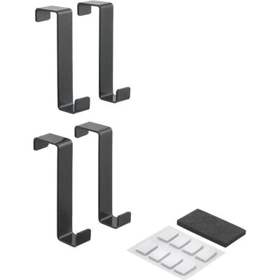 Metaltex, Handtuchhalter + Handtuchhaken, Türhaken schwarz 4er-Set Anti-Slip und Anti-Kratz Metaltex, Handtuchhalter + Handtuchhaken, Türhaken schwarz 4er-Set Anti-Slip und Anti-Kratz