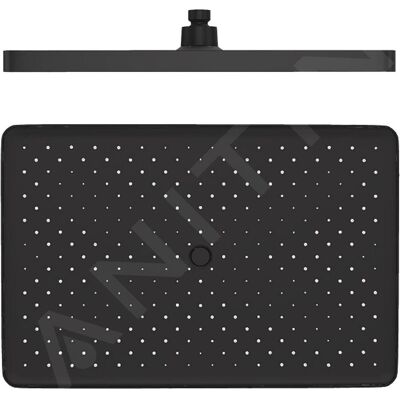 Kielle, Duschbrause, vega - hoofddouche 36x24 cm, 1jet, douchearm 43 cm, mat zwart (1 Strahlart) Kielle, Duschbrause, vega - hoofddouche 36x24 cm, 1jet, douchearm 43 cm, mat zwart (1 Strahlart)