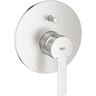 Grohe Duscharmatur + Badewannenarmatur, Einhand-Wannenbatterie Lineare supersteel Grohe Duscharmatur + Badewannenarmatur, Einhand-Wannenbatterie Lineare supersteel