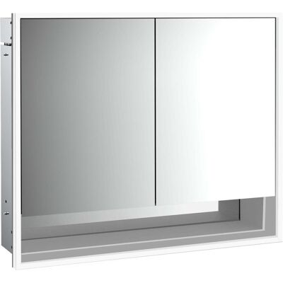 Emco, Spiegelschrank, loft Lichtspiegelschrank mit Unterfach, 800mm, 2 Türen, Unterputzmodell, aluminium/weiss, 979806207 (84.30 x 17.50 x 73.30 cm) Emco, Spiegelschrank, loft Lichtspiegelschrank mit Unterfach, 800mm, 2 Türen, Unterputzmodell, aluminium/weiss, 979806207 (84.30 x 17.50 x 73.30 cm)