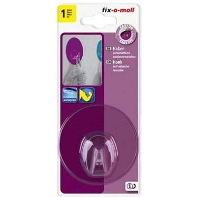 Aptel, Handtuchhalter + Handtuchhaken, HOOK OVAL 3562900 68MM TRANSPARENT Aptel, Handtuchhalter + Handtuchhaken, HOOK OVAL 3562900 68MM TRANSPARENT