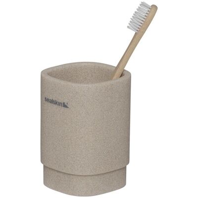 Sealskin, Zahnputzbecher, Yuna Toothbrush tumbler freestanding Beige Sealskin, Zahnputzbecher, Yuna Toothbrush tumbler freestanding Beige