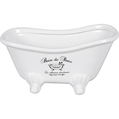 Alandeko, Toilettenbürste, Schale Badewanne Keramik 20x9x10cm weiss Alandeko, Toilettenbürste, Schale Badewanne Keramik 20x9x10cm weiss