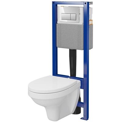 Cersanit, Toilette + Bidet, TOILET BOWL+FRAME+BUTTON AGIS S701-022 Cersanit, Toilette + Bidet, TOILET BOWL+FRAME+BUTTON AGIS S701-022