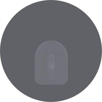 MSV, Handtuchhalter + Handtuchhaken, Patère Transparent Sur Fond Rond 8cm Gris Foncé MSV, Handtuchhalter + Handtuchhaken, Patère Transparent Sur Fond Rond 8cm Gris Foncé