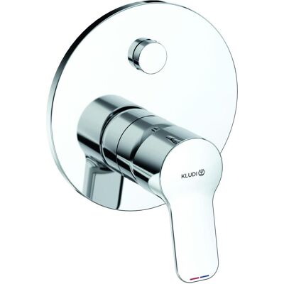 Kludi, Duscharmatur + Badewannenarmatur, PURE&EASY Mitigeur monocommandé encastré pour bain et douche, inverseur de pression PUSH&SWITCH Kludi, Duscharmatur + Badewannenarmatur, PURE&EASY Mitigeur monocommandé encastré pour bain et douche, inverseur de pression PUSH&SWITCH