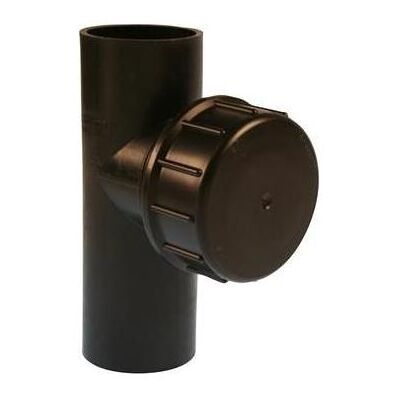 Geberit Rohrverbindungstechnik, PEH renserør med daeksel 90 grader 90 mm (Winkelverbindung) Geberit Rohrverbindungstechnik, PEH renserør med daeksel 90 grader 90 mm (Winkelverbindung)