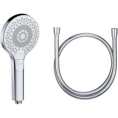 Kludi, Duschbrause, X3 Brauseset, 11,7 cm Brausendurchmesser + 1,6 m Brauseschlauch (3 Strahlarten, 15 l/min) Kludi, Duschbrause, X3 Brauseset, 11,7 cm Brausendurchmesser + 1,6 m Brauseschlauch (3 Strahlarten, 15 l/min)