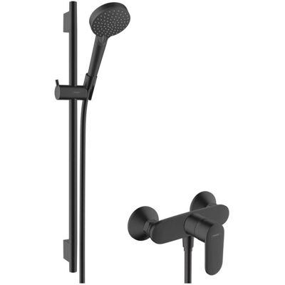 Hansgrohe Duschsystem, vernis blend - doucheset met kraan, 2 stralen, ecosmart, mat zwart Hansgrohe Duschsystem, vernis blend - doucheset met kraan, 2 stralen, ecosmart, mat zwart