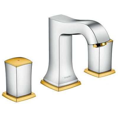 Hansgrohe Duscharmatur + Badewannenarmatur, HG 3-L WT-Armatur 110 METROPOL CLASSIC DN 15 mit Zenogriff chrom/gold Hansgrohe Duscharmatur + Badewannenarmatur, HG 3-L WT-Armatur 110 METROPOL CLASSIC DN 15 mit Zenogriff chrom/gold