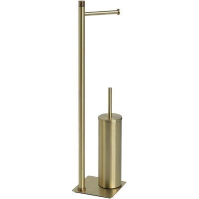 Gedy Seul Toilettenrollenhalter & Bürstenset - Edelstahl, Gold Gedy Seul Toilettenrollenhalter & Bürstenset - Edelstahl, Gold