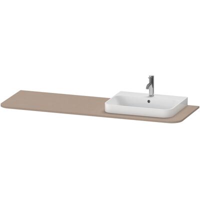 Duravit Waschtischkonsole, Console Happy D.2 Plus, 1600x550 mm, 1 découpe à droite, pour meuble sous-lavabo HP4944, HP4963 Duravit Waschtischkonsole, Console Happy D.2 Plus, 1600x550 mm, 1 découpe à droite, pour meuble sous-lavabo HP4944, HP4963