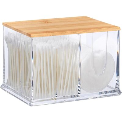 Relaxdays Acryl Wattestäbchen-Organizer - Transparente Aufbewahrungsbox fürs Bad Relaxdays Acryl Wattestäbchen-Organizer - Transparente Aufbewahrungsbox fürs Bad