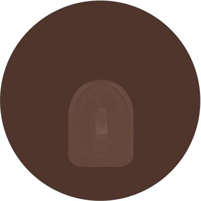 MSV, Handtuchhalter + Handtuchhaken, Patère Transparent Sur Fond Rond 8cm Chocolat MSV, Handtuchhalter + Handtuchhaken, Patère Transparent Sur Fond Rond 8cm Chocolat