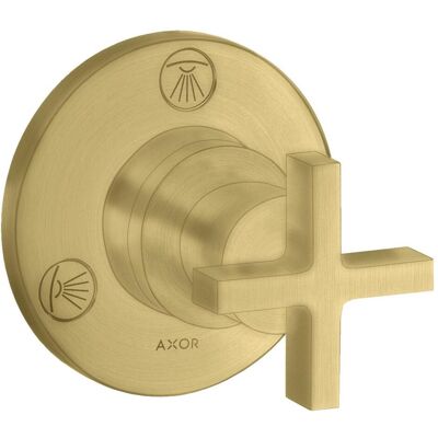 Hansgrohe Duscharmatur + Badewannenarmatur, Axor Citterio Trio / Quattro Absperr-und Umstellventil Unterputz mit Kreuzgriffen Hansgrohe Duscharmatur + Badewannenarmatur, Axor Citterio Trio / Quattro Absperr-und Umstellventil Unterputz mit Kreuzgriffen