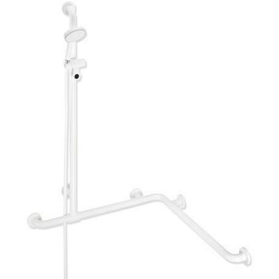 Hewi, Spiegel, Dusch- und Wannenhandlauf m verschiebb. Brausehalterst. L= 2m rwe (118.30 x 9 cm) Hewi, Spiegel, Dusch- und Wannenhandlauf m verschiebb. Brausehalterst. L= 2m rwe (118.30 x 9 cm)